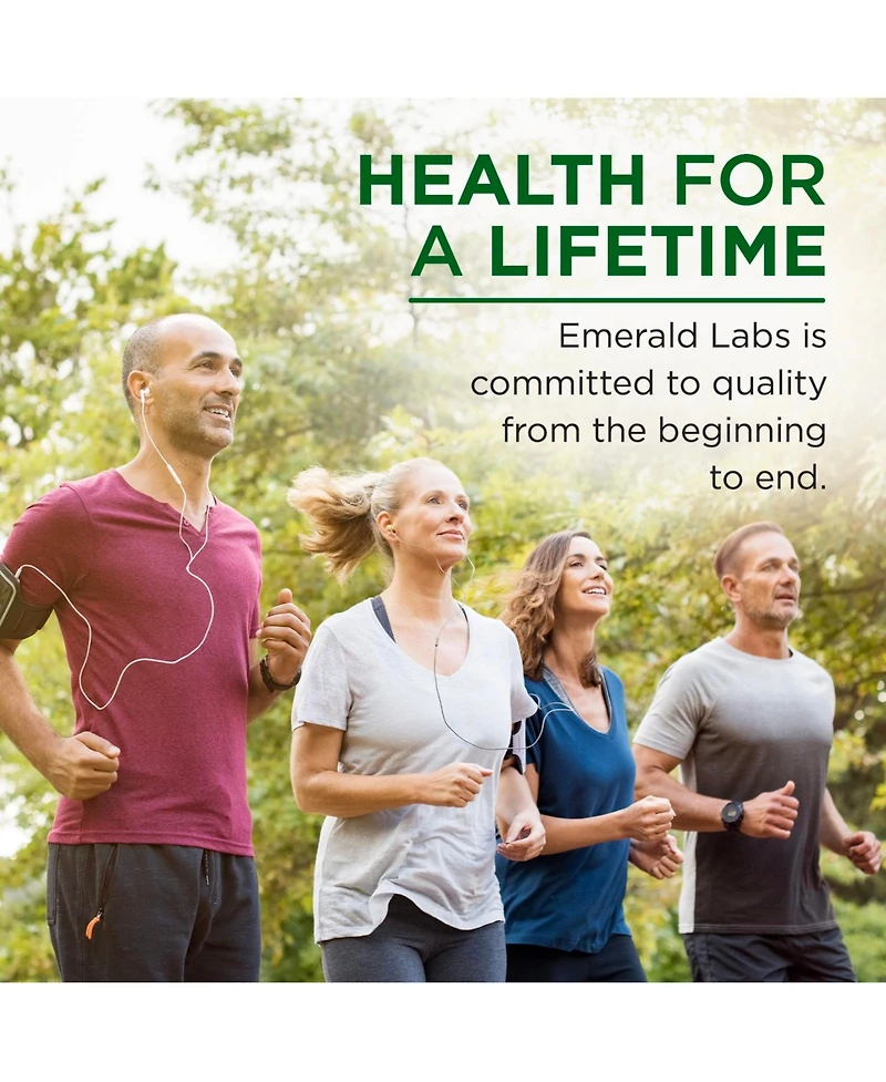 Emerald Labs B-Healthy - With L-5 Methyltetrahydrofolate (5-mthf) Coenzymated Folic Acid as Folate for Energy, Stress, Cognitive and Immune Support