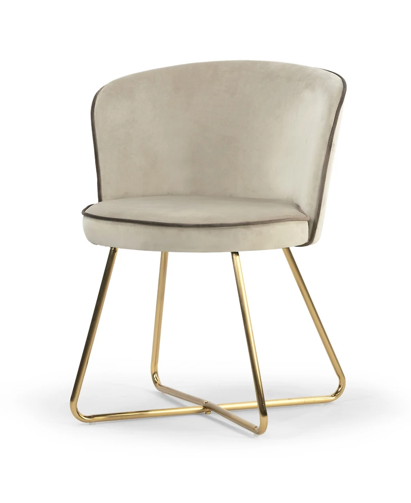 Glamour Home 28.5" Anila Velvet, Metal Dining Chair, Set of 2