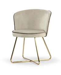 Glamour Home 28.5" Anila Velvet, Metal Dining Chair, Set of 2