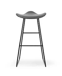 Glamour Home 29.5" Aoi Polyester, Metal Barstool, Set of 2