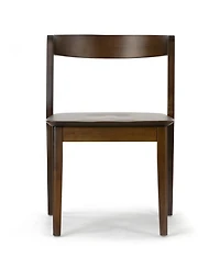 Glamour Home 29.53" Astor Rubberwood Dining Chair, Set of 2