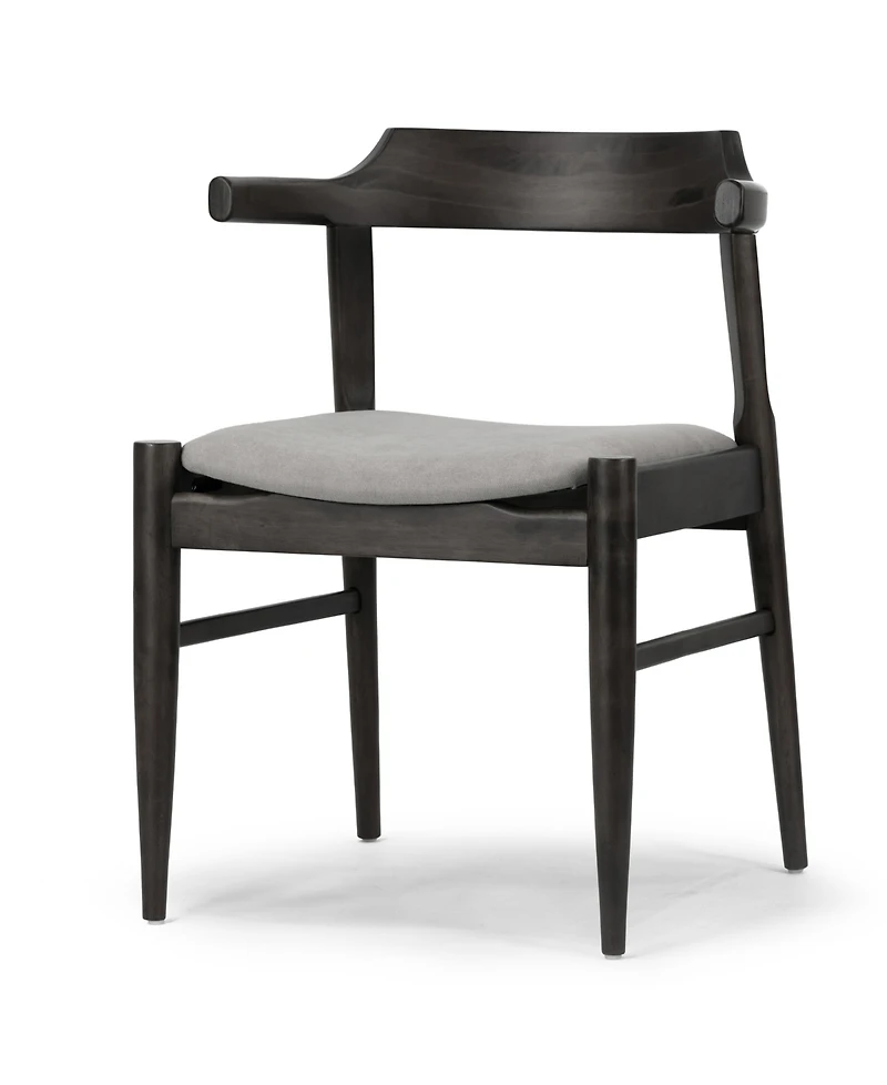 Glamour Home 28.35" Atlas Rubberwood, Fabric Dining Chair