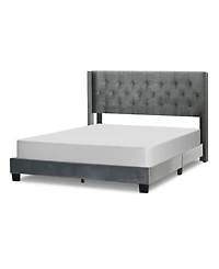 Glamour Home 47" Asali Fabric, Rubberwood Twin Bed