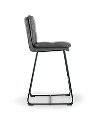 Glamour Home 30" Aulani Iron, Polyester Barstool, Set of 2