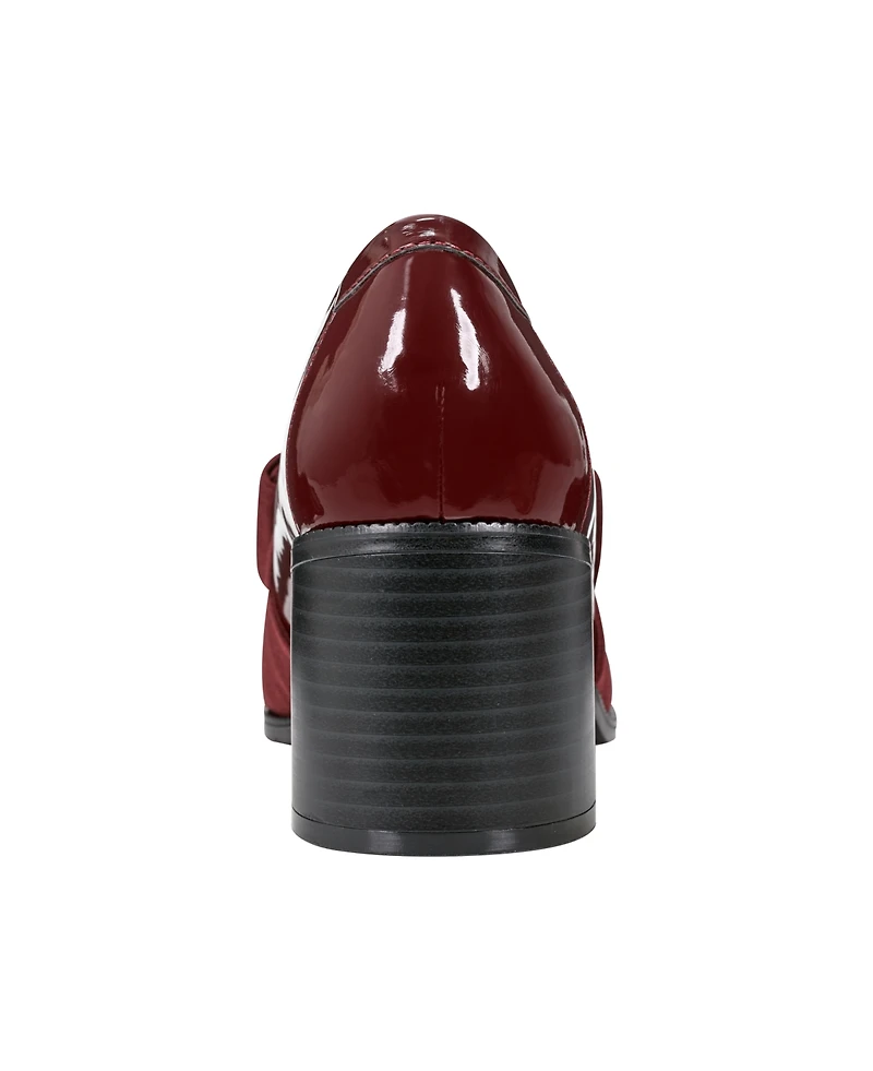 Bandolino Women's Korrar Bow Stacked Block Heel Loafers