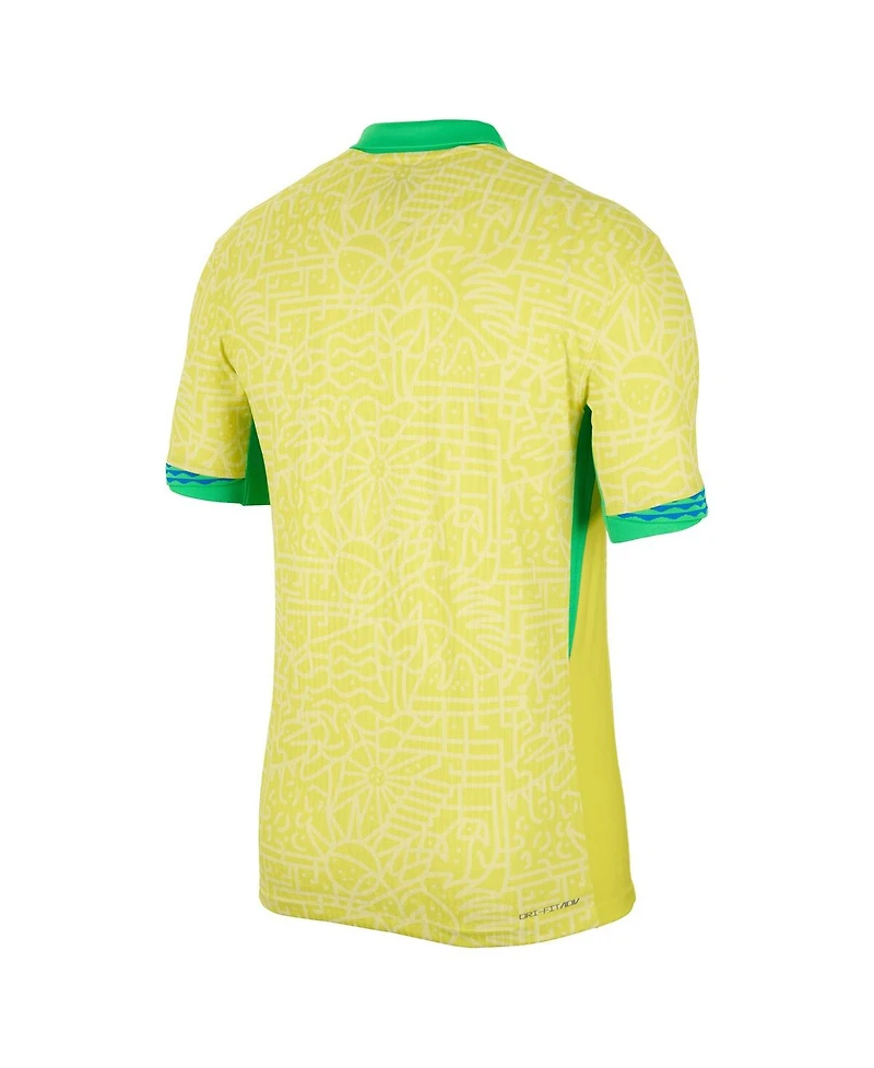 Nike Men's Yellow Brazil National Team 2024 Home Match Authentic Jersey