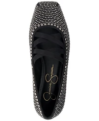 Jessica Simpson Women's Otessa Rhinestone Mary-Jane Ballet Flats