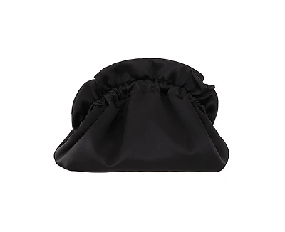 Nina Satin Gathered Crossbody Pouch Bag