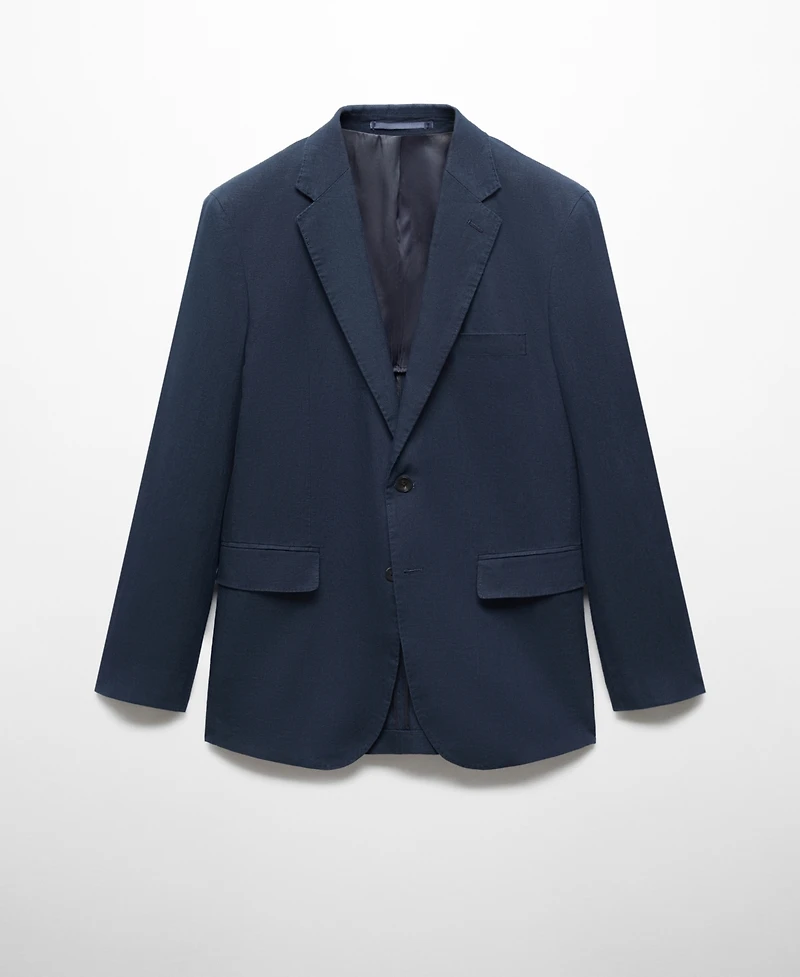 Mango Men's 100% Linen Slim-Fit Suit Blazer