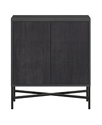 Hudson & Canal Brighton 28" Wide Rectangular Accent Cabinet in Charcoal Gray