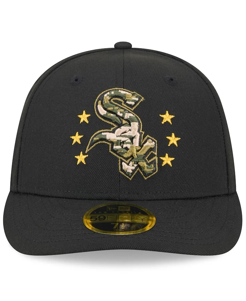 New Era Men's Black Chicago White Sox 2024 Armed Forces Day Low Profile 59FIFTY Fitted Hat