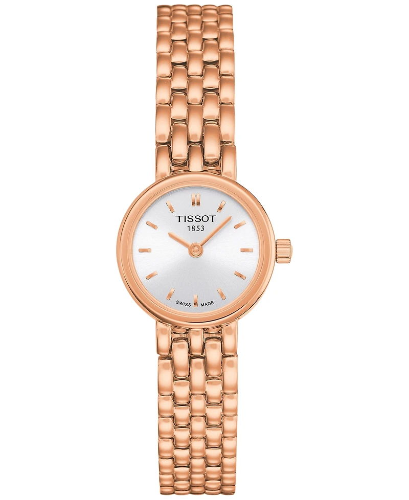 Tissot Women's Swiss Lovely Rose Gold-Tone Stainless Steel Bracelet Watch 20mm
