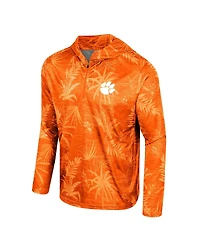 Colosseum Men's Clemson Tigers Palms Printed Lightweight Quarter-Zip Hooded Top