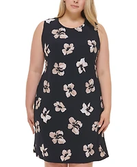 Tommy Hilfiger Plus Printed Sleeveless Jersey Dress