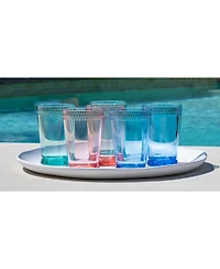 Tritan Scallop Tumbler Drinkware Set, Variety Pack 20.6 oz., Set of 6