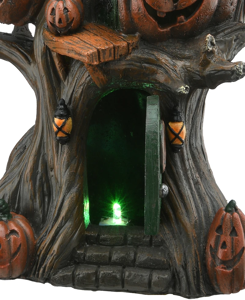 National Tree Company 12" Tree of Jack O' Lanterns Decoration, Led Lights, Halloween Collection
