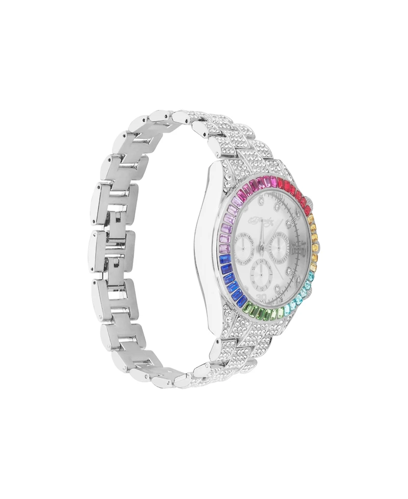 Ed Hardy Women's Quartz Silver-Tone Alloy Bracelet Watch 40mm
