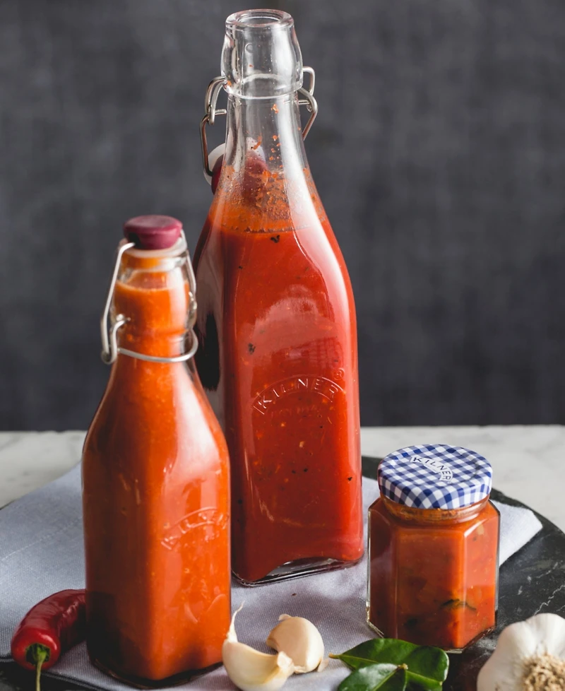 Kilner Set of Square Clip Top Bottles