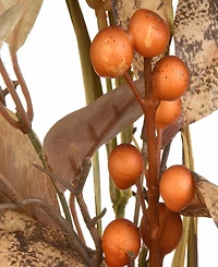 National Tree Company 28" Artificial Autumn Bouquet, Set of Two, Decorated with Gourds, Berry Clusters, Pinecones, Assorted Leaves, Autumn Collection