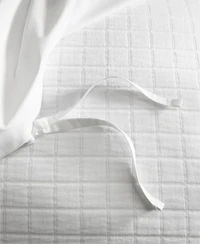 Last Act! Oake Organic Cotton Check Matelasse 3-Pc. Duvet Cover Set, King, Exclusively at Macy's
