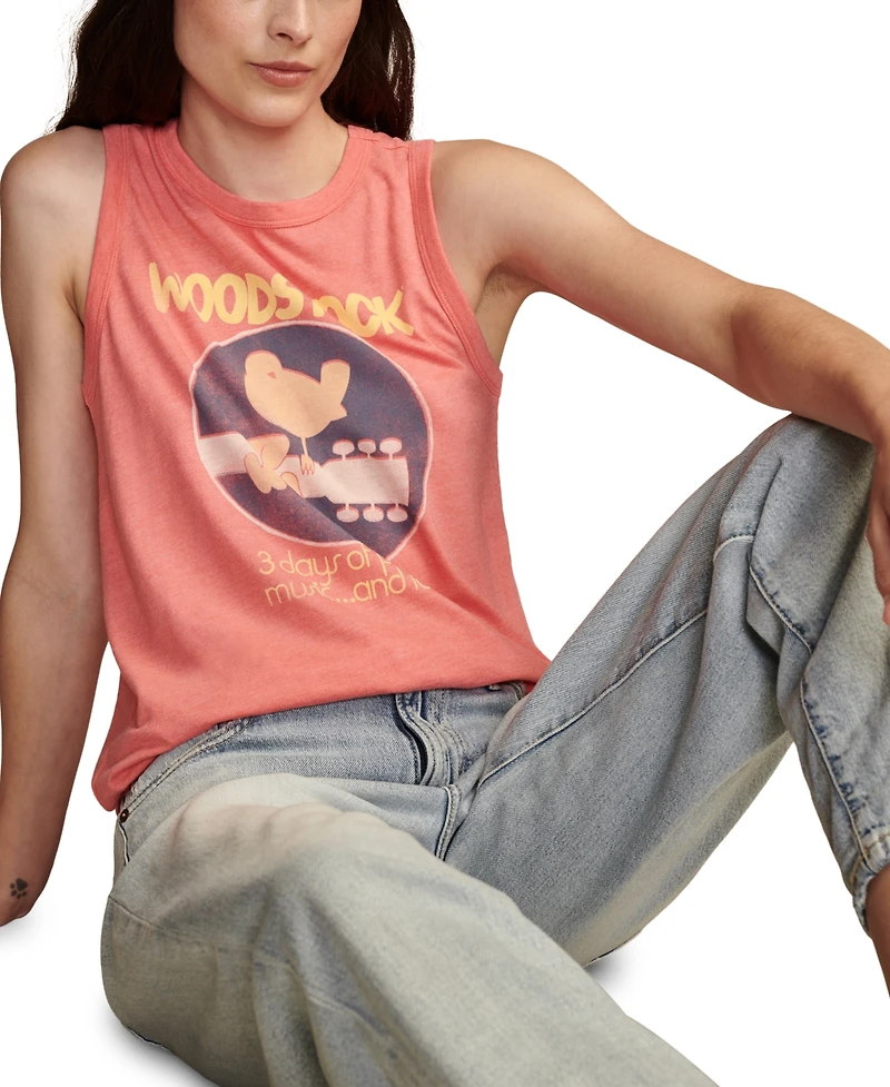 Lucky Brand Women's Woodstock Graphic Print Tank Top