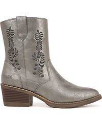 Blowfish Malibu Women's Rebel 2 Western Booties - Pewter Metallic Faux Leather