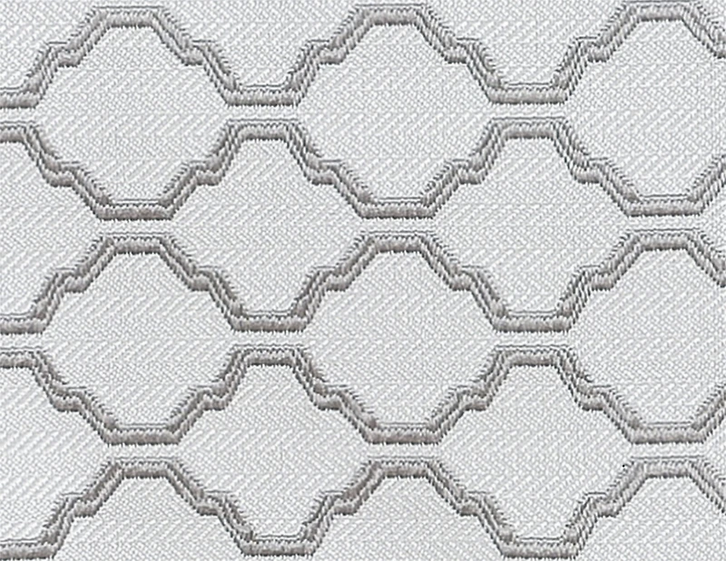 Kate Aurora White & Gray Complete 3 Piece Moroccan Geometric Kitchen Curtain Tier & Valance Set