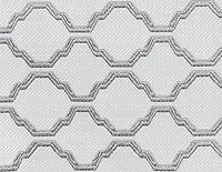 Kate Aurora White & Gray Complete 3 Piece Moroccan Geometric Kitchen Curtain Tier & Valance Set