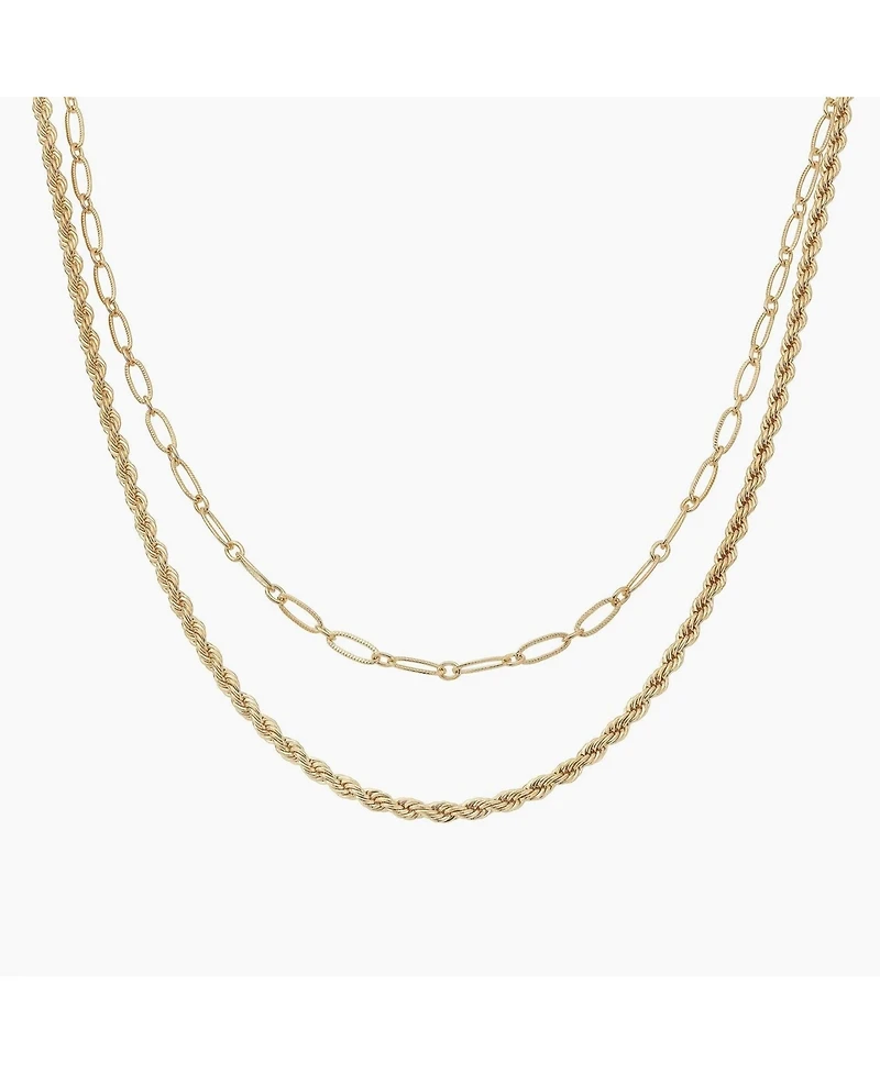 Chain and Rope Layered Necklace
