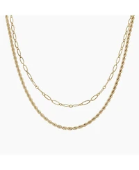 Chain and Rope Layered Necklace