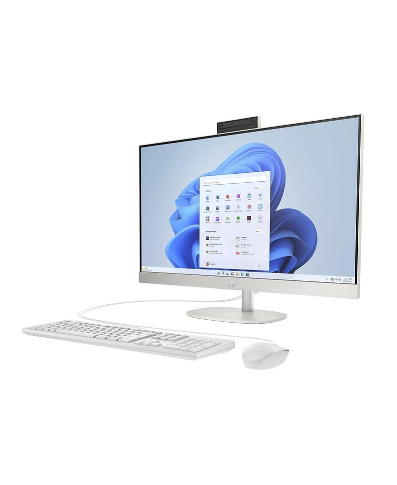 23.8" All-in-One Desktop Computer Amd Athlon Silver 7120U 8GB Ram 256 Gb PCIe NVMe M.2 Ssd Storage 1920 x 1080FHD - Shell White