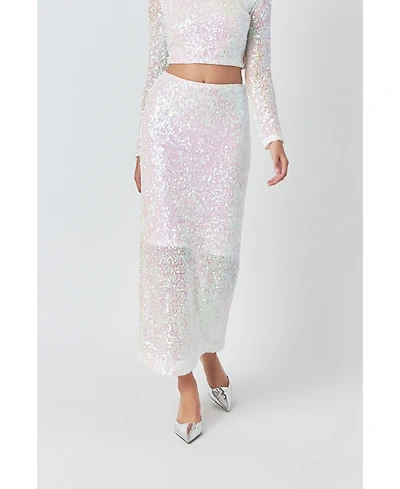 endless rose Women's Sequins Maxi Skirt