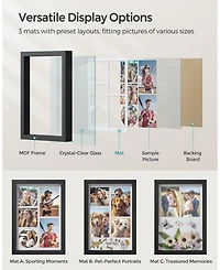 Slickblue Deep Memory Display Case For Desk Wall Decor With Wood Push Pins - Set Of 2