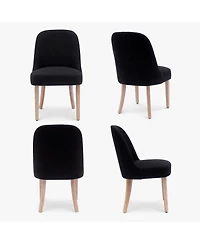Mid-Century Modern Upholstered Boucle Dining Chair (Set of 4)