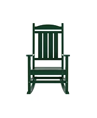 WestinTrends 3 Piece Outdoor Porch Rocking Chairs with Round Side Table Set