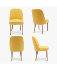 Mid-Century Modern Upholstered Boucle Dining Chair (Set of 4)