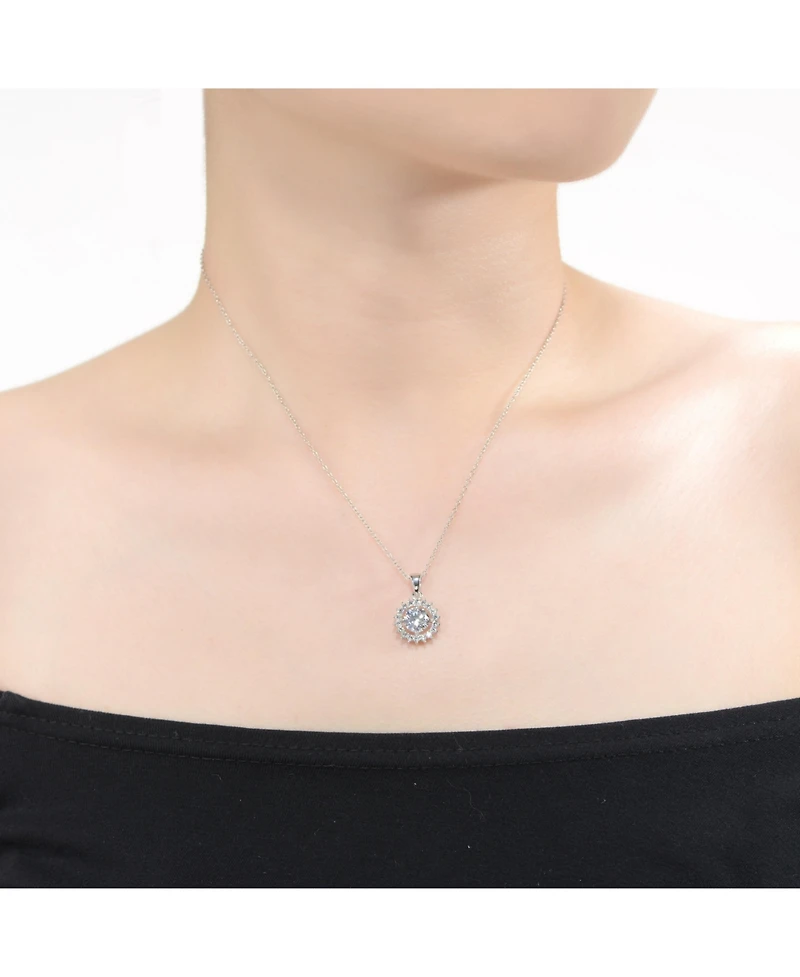GiGiGirl Teens/Young Adults 18K Rose Gold Plated with Clear Cubic Zirconia Infinity Pendant