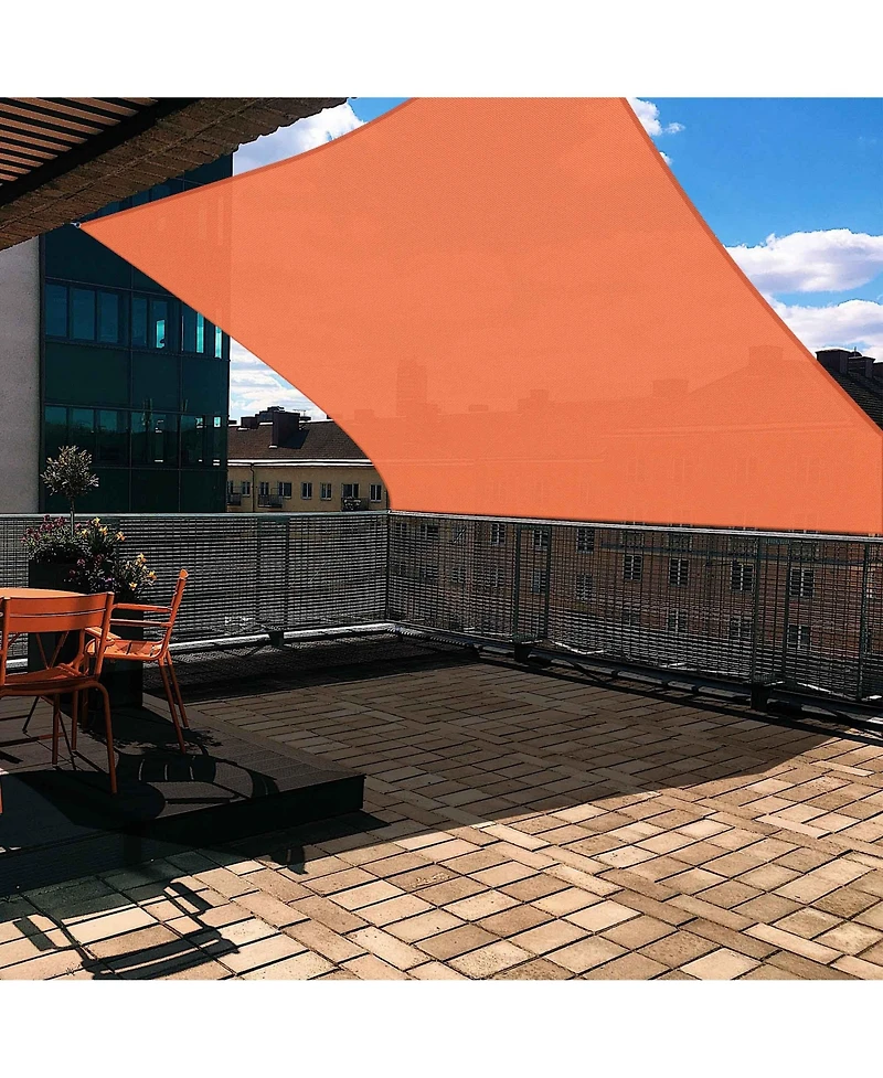 16x16 Ft 97% Uv Block Square Sun Shade Sail Hdpe Canopy Patio Backyard Pool Lawn