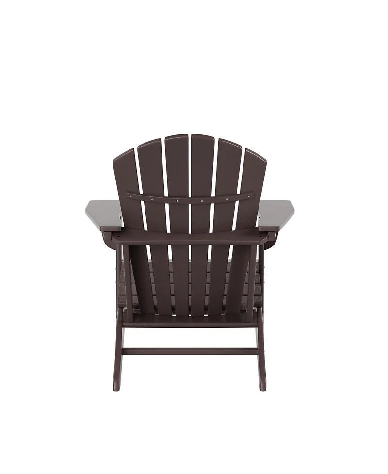 All-Weather Contoured Outdoor Poly Adirondack Chair (Set of 2)