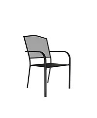 Mondawe 2Pcs Steel Mesh Chairs Balcony Mesh Dining Chair With Powder Coating