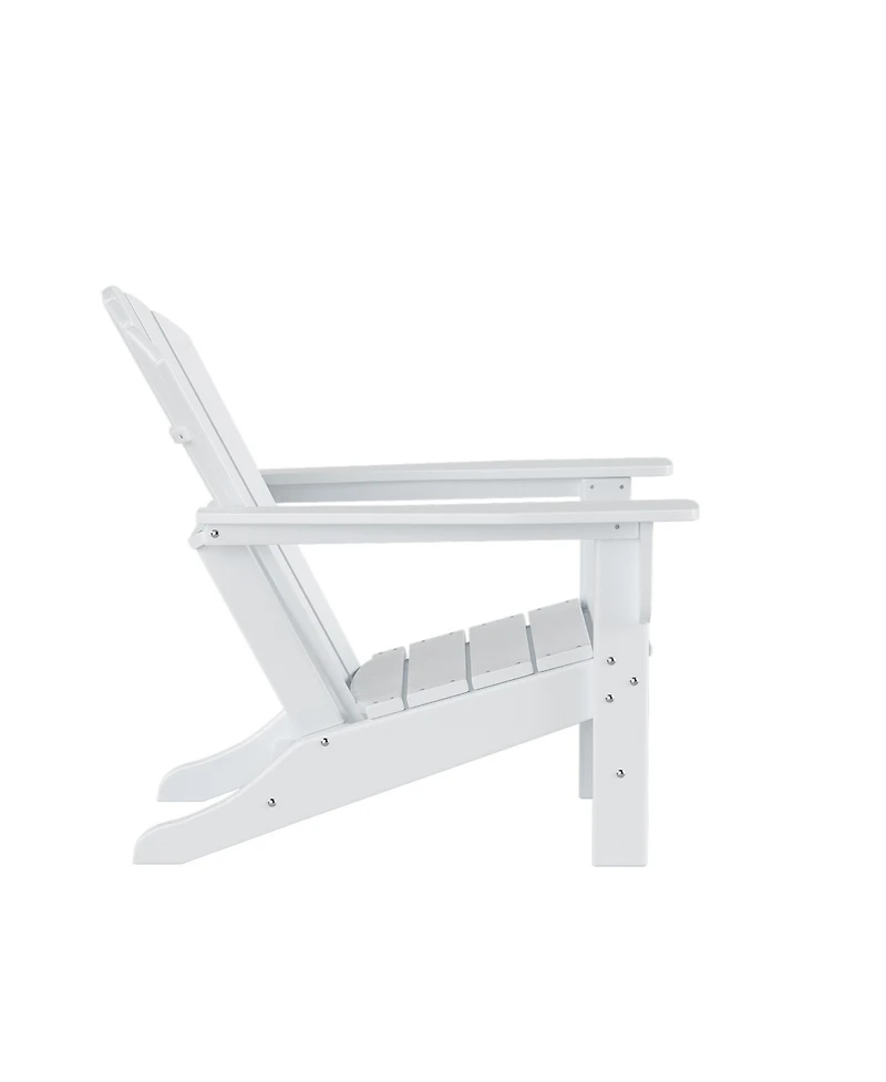 All-Weather Contoured Outdoor Poly Adirondack Chair (Set of 2)