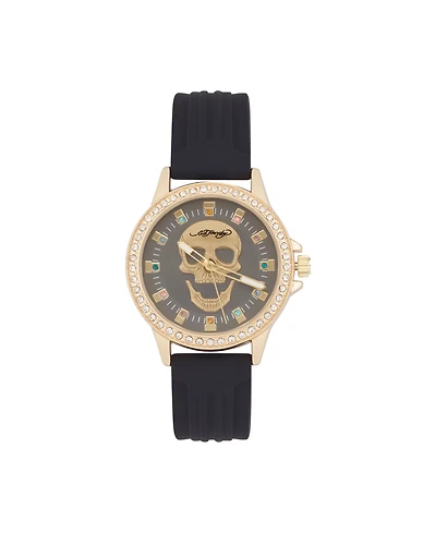 Ed Hardy Women's Quartz Matte Silicone Strap Analog Watch 38mm