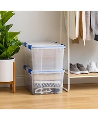 Iris Usa 44 Qt Storage Box with Gasket Seal Lid, 2 Pack - Bpa-Free, Made in Usa