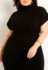 Eloquii Women's Plus Short Sleeve Sweater Dress