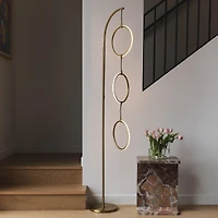 Brightech Nova 74" Dimmable Led Floor Lamp with Hanging Ring Design and Touch Control, Smart Plug Compatible