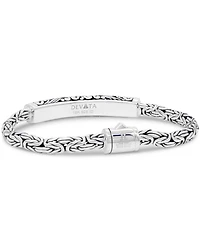 Devata Bali Filigree with Borobudur Oval 5mm Chain Bracelet Sterling Silver and 18K Gold