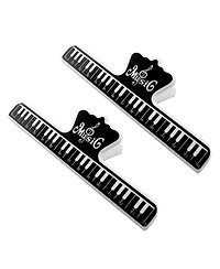 5 Core Music Sheet Page Holder 2PCS Black | Durable Plastic Music Score Fixed Clips - Mus Clip 2PCS