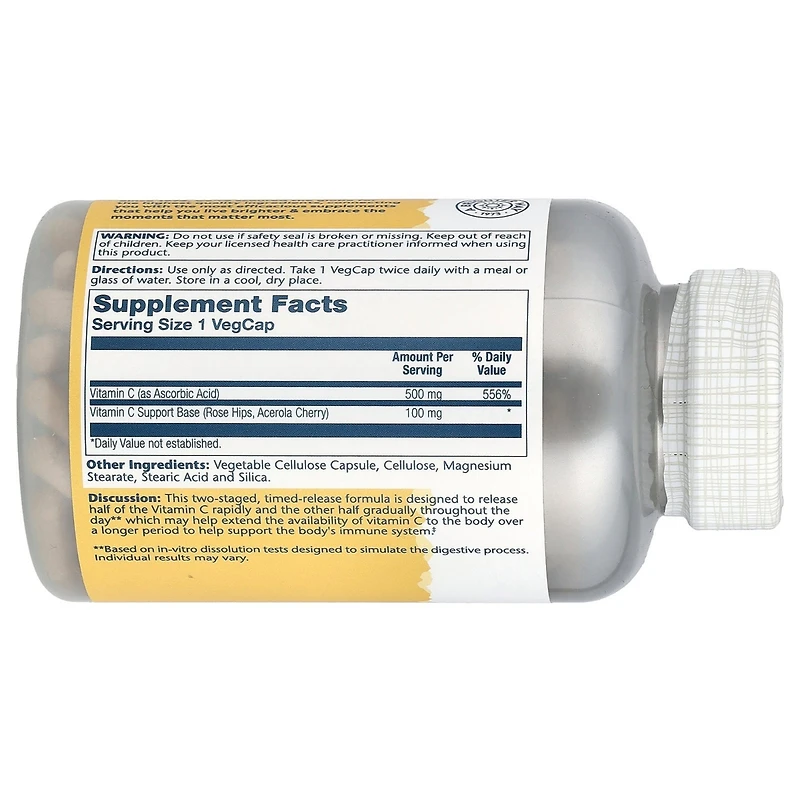 Solaray Timed Release Vitamin C with Rose Hips & Acerola mg