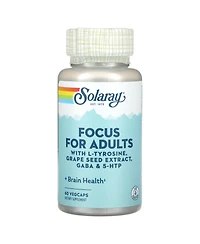 Solaray Focus For Adults with L-Tyrosine Grape Seed Extract Gaba & 5-htp - 60 VegCaps