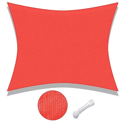 20x16 Ft 97% Uv Block Rectangle Sun Shade Sail Hdpe Cover Net Canopy Backyard